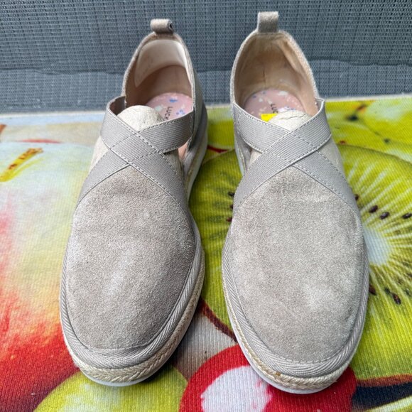 Lucky Brand Shoes - Lucky Brand Womens Suede Espadrille Slip-On Shoes Size 8.5M